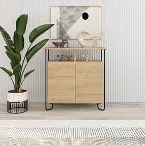 Шкаф в дъбов декор в естествен цвят 80x80 cm Dilly - Marckeric