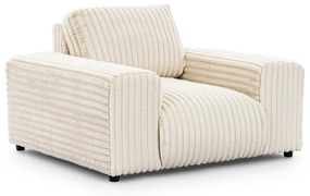 Кремаво кресло от рипсено кадифе Justin – Ropez