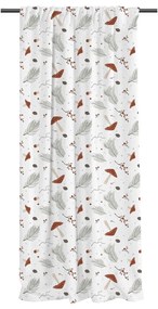 Бяла завеса от памучен сатен 110x250 cm Toadstools – Butter Kings