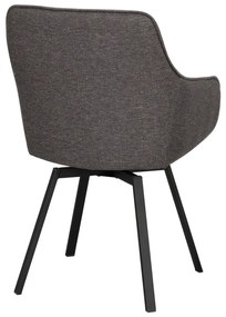 Сиви въртящи се трапезни столове в комплект от 2 броя Alison - Rowico