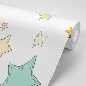Самозалепващ тапет – Космически звездички на бял фон
