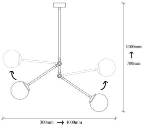 Черно метално висящо осветително тяло Opviq lights Froso - Opviq lights