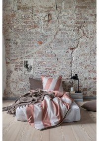 Единично спално бельо от памучен сатен в тухлен и бежов цвят 140x200 cm Diagonal – Mette Ditmer Denmark