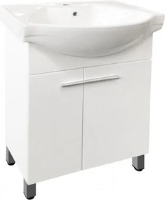 Долен шкаф за баня ICP 7055, PVC, Inter Ceramic, бял, с умивалник, 60x46x85см
