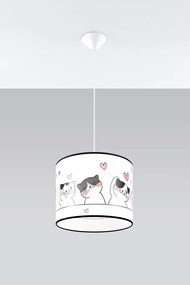 Бяло детско осветително тяло Puss – Sollux