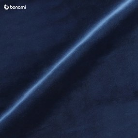 Тъмносиньо боксспринг легло 140x200 cm с място за съхранение Flip – Ropez