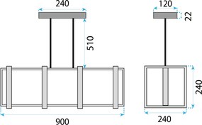 Плафон Geometrical APP1583-4CP