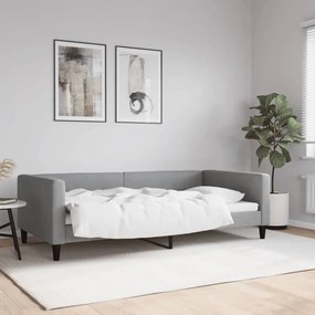 353988 vidaXL Кушетка, светлосива, 100x200 см, плат