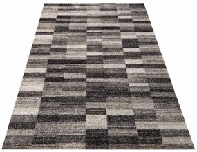 Модерен сиво-кафяв килим с правоъгълници Ширина: 80 см | Дължина: 150 см