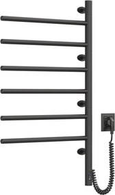 Електрически въртящ се сушилник за кърпи с термостат ARABESQUE 105W 82x49 cm черен