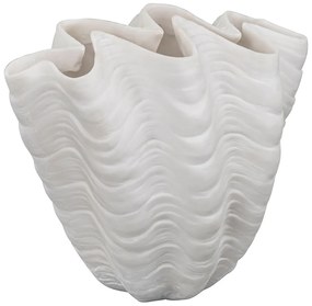 Бяла ваза от полирезин (височина 22 cm) Shell – Mette Ditmer Denmark
