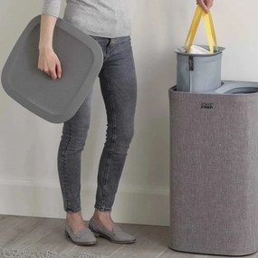 Разопакован: Кош за пране Joseph Joseph 50001, 60 l, Дръжки за пренасяне, 2 разделения, Сив