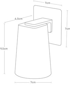 Бял пластмасов държач за чаша Film Hook – YAMAZAKI