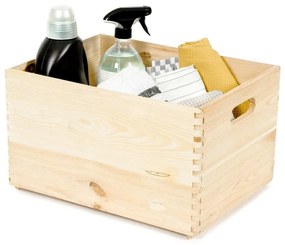 Кутия за съхранение от борова дървесина Custom, 40 x 30 x 23 cm - Compactor