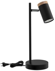 Настолна лампа LAGOS 1xGU10/15W/230V черен/кафяв