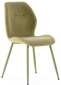 Зелени тапицирани трапезни столове в комплект 4 бр. Ansu – Marckeric