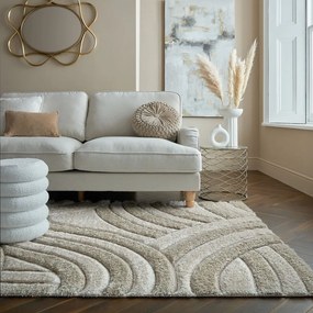 Бежов ръчно изработен килим от рециклирани влакна 120x170 cm Velvet – Flair Rugs