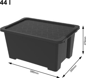 Пластмасова кутия за съхранение с капак Evo Easy - Rotho