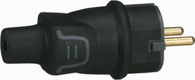 Legrand Щепсел черен 2P+Т 16A ІР44 250V гумиран /10бр/ - 050342
