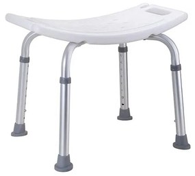 Столче 51x39 см, сребристо/бяло