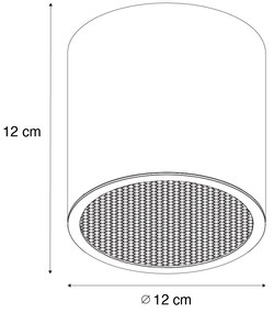 Дизайнерски повърхностно монтиран прожектор златен GU10 111mm - Impact Honey