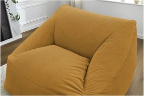 Жълт пуф от рипсено кадифе Lilibet – Bobochic Paris