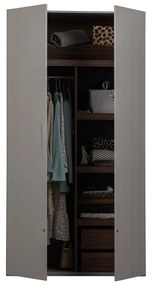 Сив модулен гардероб 110x210 cm Rens - WOOOD