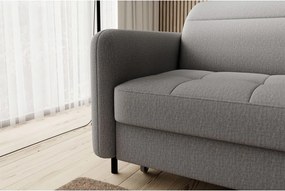 Сив кадифен разтегателен ъглов диван с място за съхранение (десен ъгъл) Gomsi – ELTAP