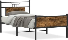 4106918 vidaXL Рамка за легло без матрак опушен дъб 90x190 см инженерно дърво