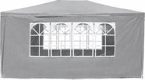 Градинска беседка, парти шатра 3 x 4 м със стени и прозорци Сив