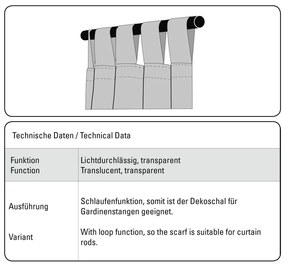 Бяла завеса 245x140 cm Voile - Gardinia