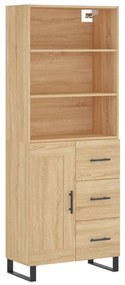 3190048 vidaXL Висок шкаф, дъб сонома, 69,5x34x180 см, инженерно дърво