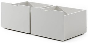 Бели чекмеджета за под детско легло 2 бр Pino - Vipack