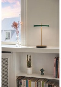 Зелена LED затъмняваща се настолна лампа с метален абажур (височина 31 cm) Asteria Move – UMAGE