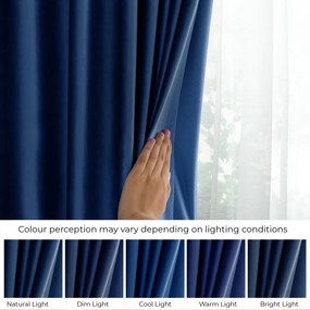 Тъмносиньо dimout перде 140x270 cm Eyelets – Restilo