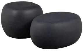 Кръгла масичка за кафе в антрацит ø 50 cm Pebble - vtwonen