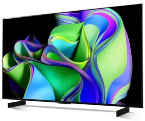 Телевизор LG OLED42C32LA, 42" UHD OLED evo, 4K (3840 x 2160), DVB-C/T2/S2, Full Cinema Screnn, Alpha 9, 120Hz, ThinQ AI, HDR10, VRR, NVIDIA G-SYNC, AMD FreeSync, Dolby Vision, Dolby Atmos, Wi-Fi, BT, HDMI, USB, Multi View, Meteor Titan