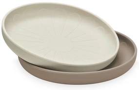 Бежови силиконови детски чинии в комплект от 2 бр. ø 18,5 cm Earth – Cam Cam Copenhagen