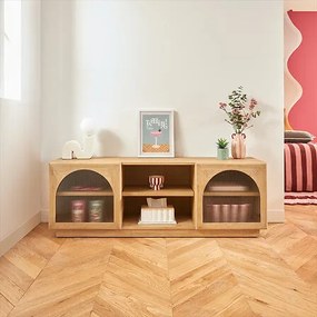 ТВ шкаф atmosphera Lousada, 2 врати и 1 рафт, 160x40x55 cm, Акация, MDF