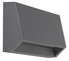 Модерен външен стенен аплик тъмно сив с LED IP65 - Sandstone 2