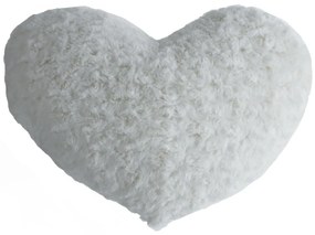 Декоративна възглавница atmosphera Heart, Букле, 28x36 cm - Бял