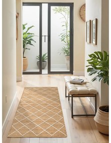 Ръчно изработена ютена пътека в естествен цвят 80x200 cm Kunu – Hanse Home