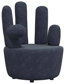 241730 vidaXL Стол във формата на ръка, черен, кадифе