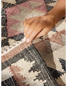 Сива ръчно изработена ютена пътека 80x200 cm Roya Parsa – Elle Decoration