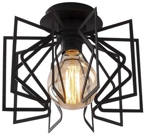 Черно осветително тяло за таван с метален абажур ø 26 cm Nemrut – Opviq lights