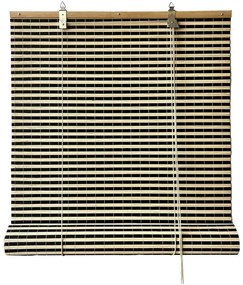 Бамбукова ролетна щора в черен и естествен цвят 100x160 cm Vela – Gardinia