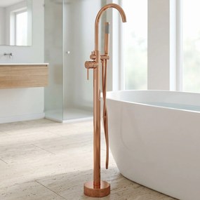 Cмесител-свободно стоящ  Rea Lungo Copper