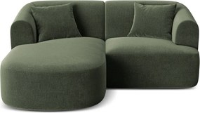 Зелен кадифен ъглов диван (ляв ъгъл) Campi – Cosmopolitan Design