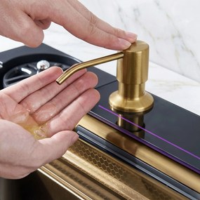 Многофункционална стоманена мивка 10 в 1 REA Alonzo Brush Gold