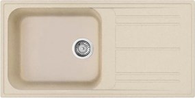 Кухненска мивка Smeg LZ150AV2, 100 см, Материал против надраскване, Лесен за почистване, Бежов
